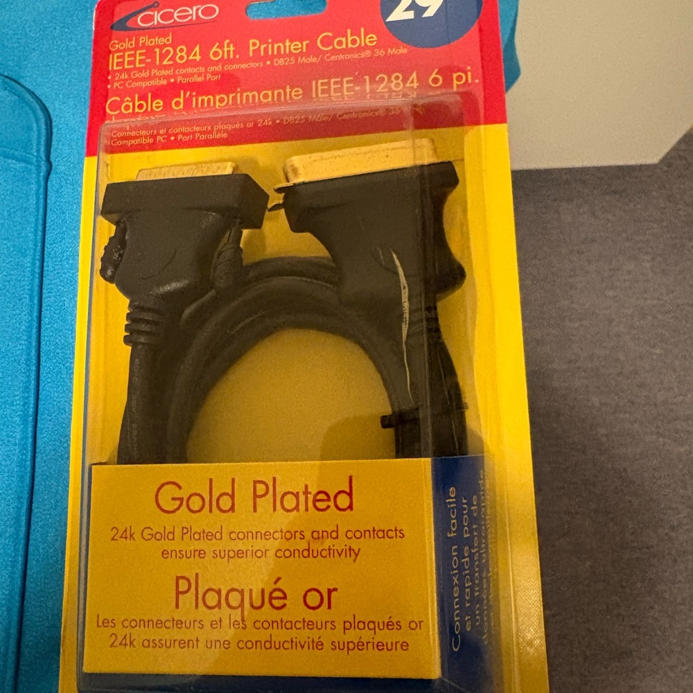 Cicero Gold Plated Printer Cable 6ft